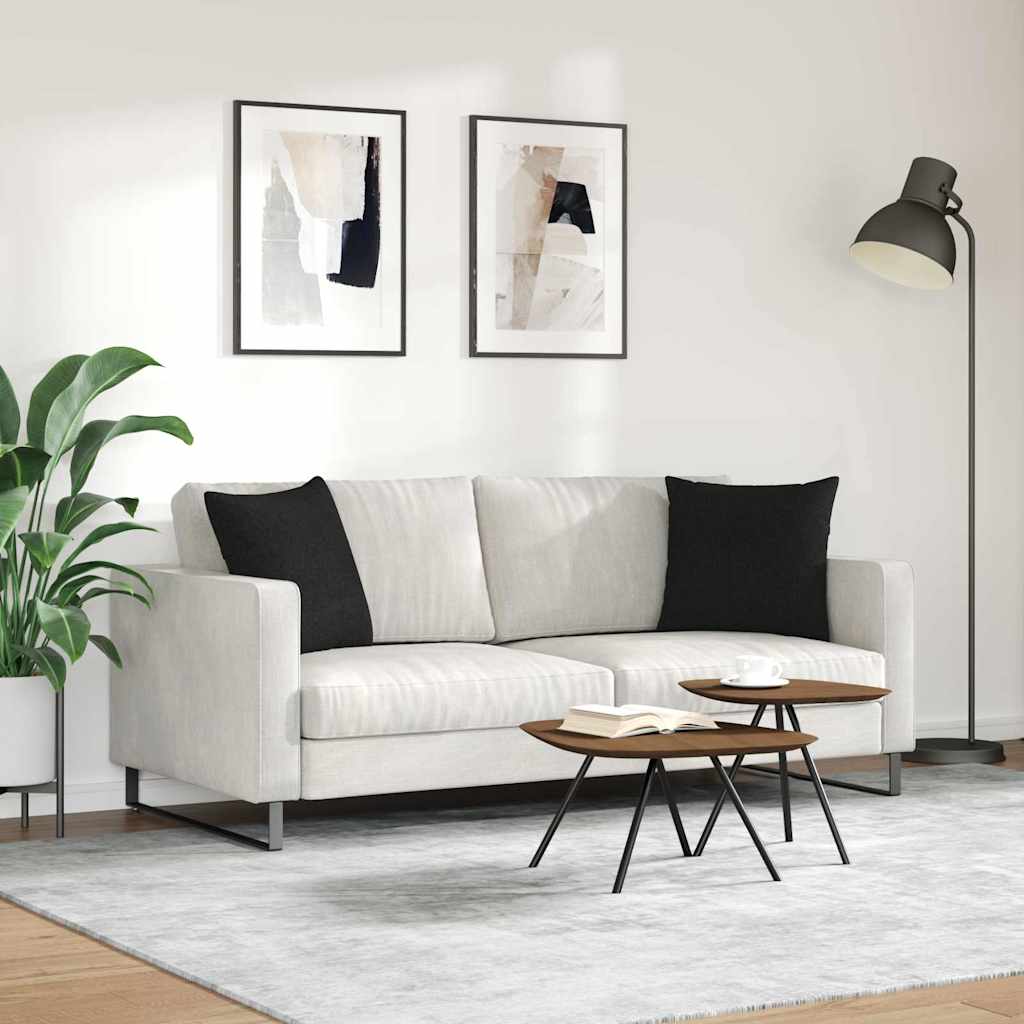 Cuscini da Divano 2 pcs Nero 45 x 45 cm Tessuto
