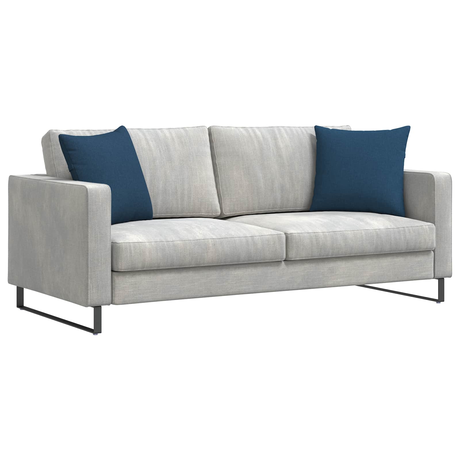 Cuscini da Divano 2 pcs Blu 45 x 45 cm Tessuto