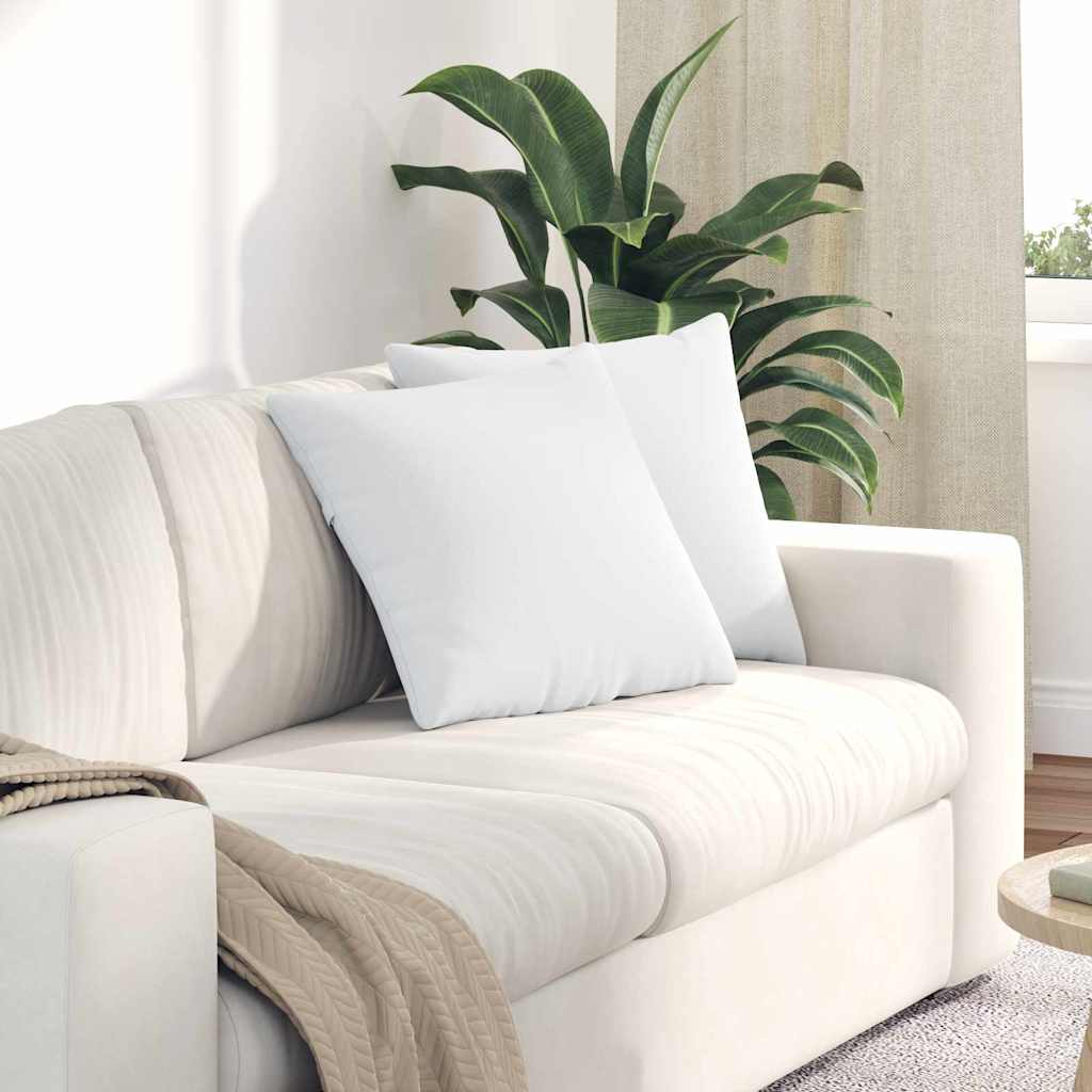Cuscini da Divano 2 pcs Bianco 45 x 45 cm Tessuto