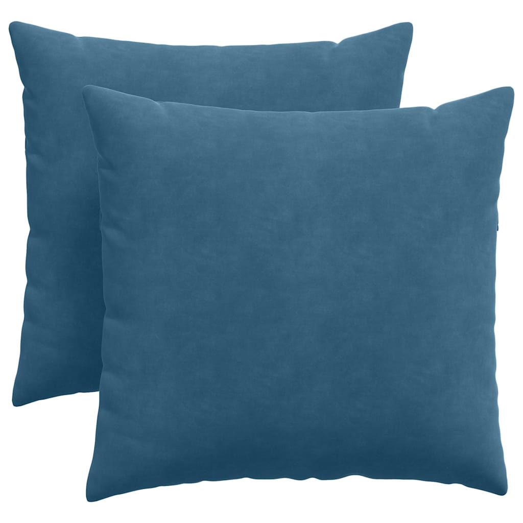 Cuscini da Divano 2 pcs Blu 45 x 45 cm Tessuto in Cords