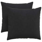 Cuscini da Divano 2 pcs Nero 45 x 45 cm Tessuto in Cords