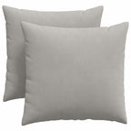Cuscini da Divano 2 pcs Grigio chiaro 45 x 45 cm Tessuto