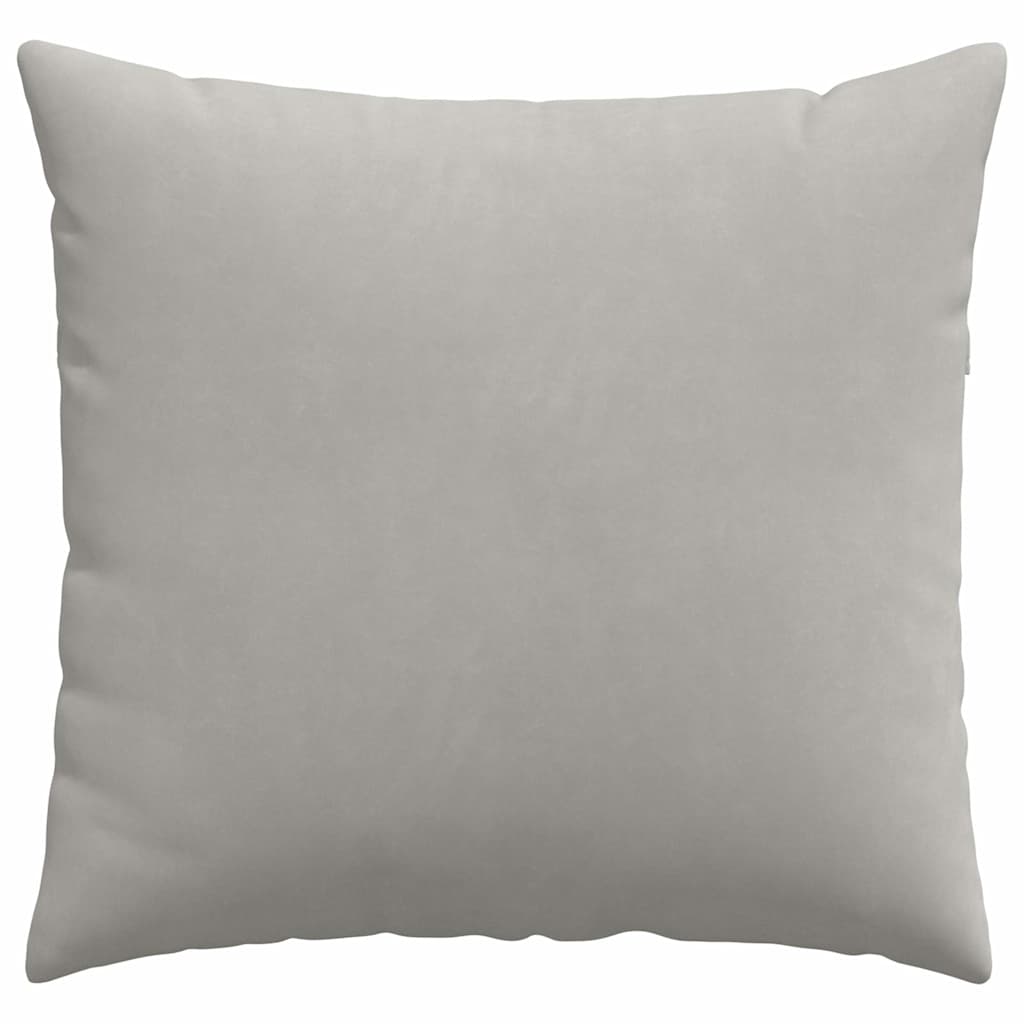 Cuscini da Divano 2 pcs Grigio chiaro 45 x 45 cm Tessuto