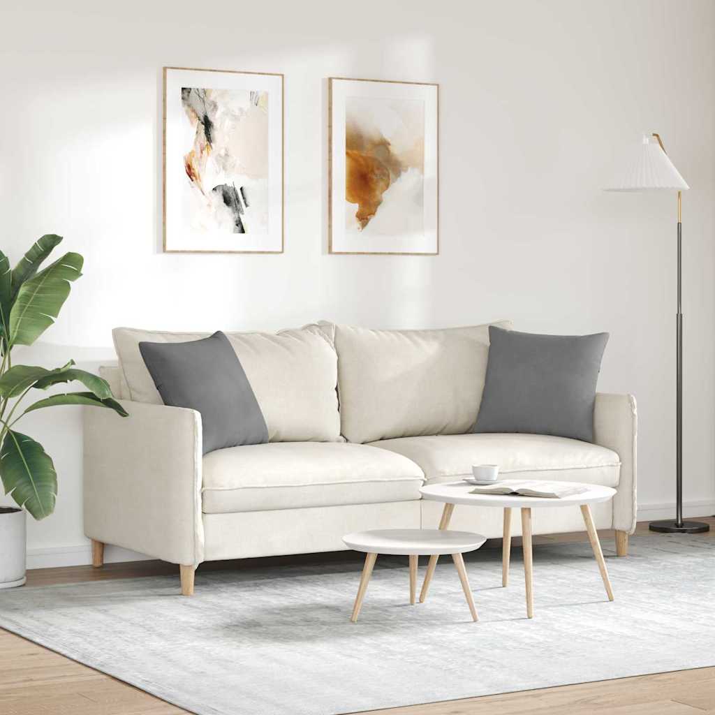 Cuscini da Divano 2 pcs Grigio scuro 45 x 45 cm Tessuto