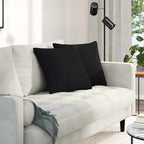 Cuscini da Divano 2 pcs Nero 45 x 45 cm Tessuto