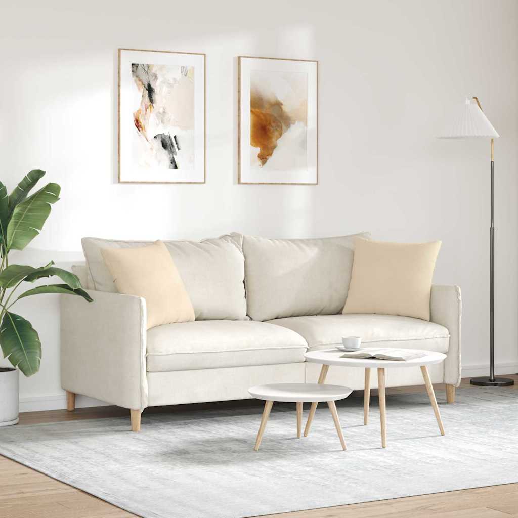 Cuscini da Divano 2 pcs Crema 45 x 45 cm Tessuto