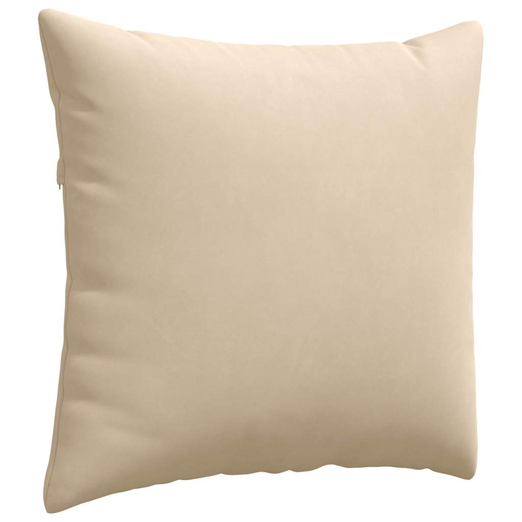 Cuscini da Divano 2 pcs Crema 45 x 45 cm Tessuto