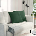 Cuscini da Divano 2 pcs Verde Scuro 45 x 45 cm Tessuto in Cords