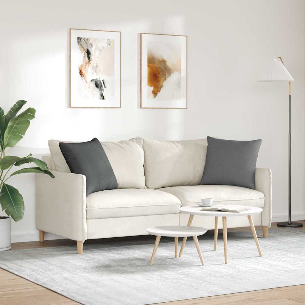 Cuscini da Divano 2 pcs Grigio scuro 50 x 50 cm Tessuto