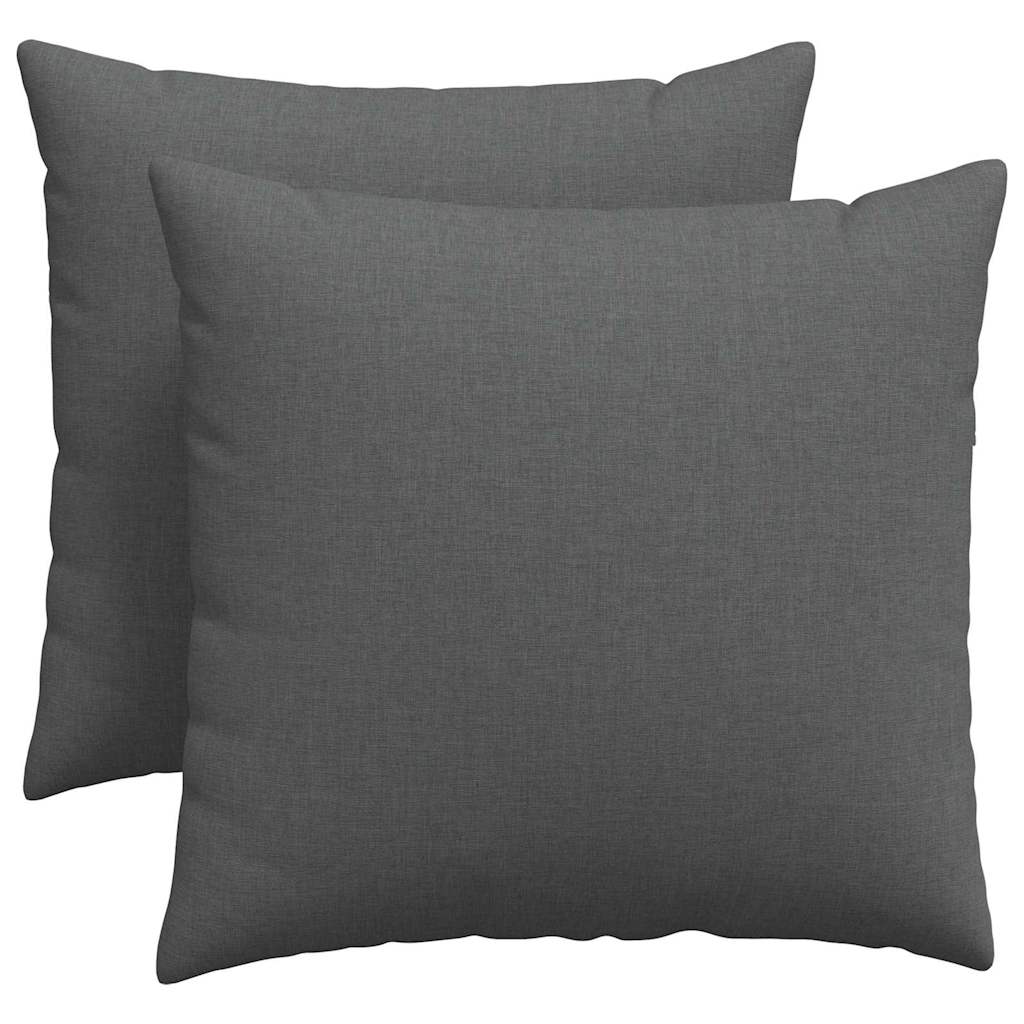 Cuscini da Divano 2 pcs Grigio scuro 50 x 50 cm Tessuto