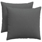 Cuscini da Divano 2 pcs Grigio scuro 50 x 50 cm Tessuto