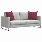 Cuscini da Divano 2 pcs Rosso Vino 50 x 50 cm Tessuto