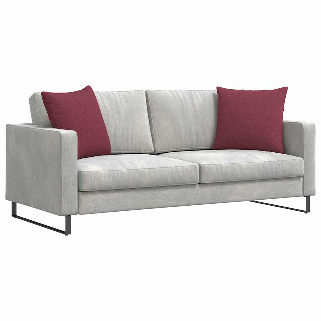 Cuscini da Divano 2 pcs Rosso Vino 50 x 50 cm Tessuto