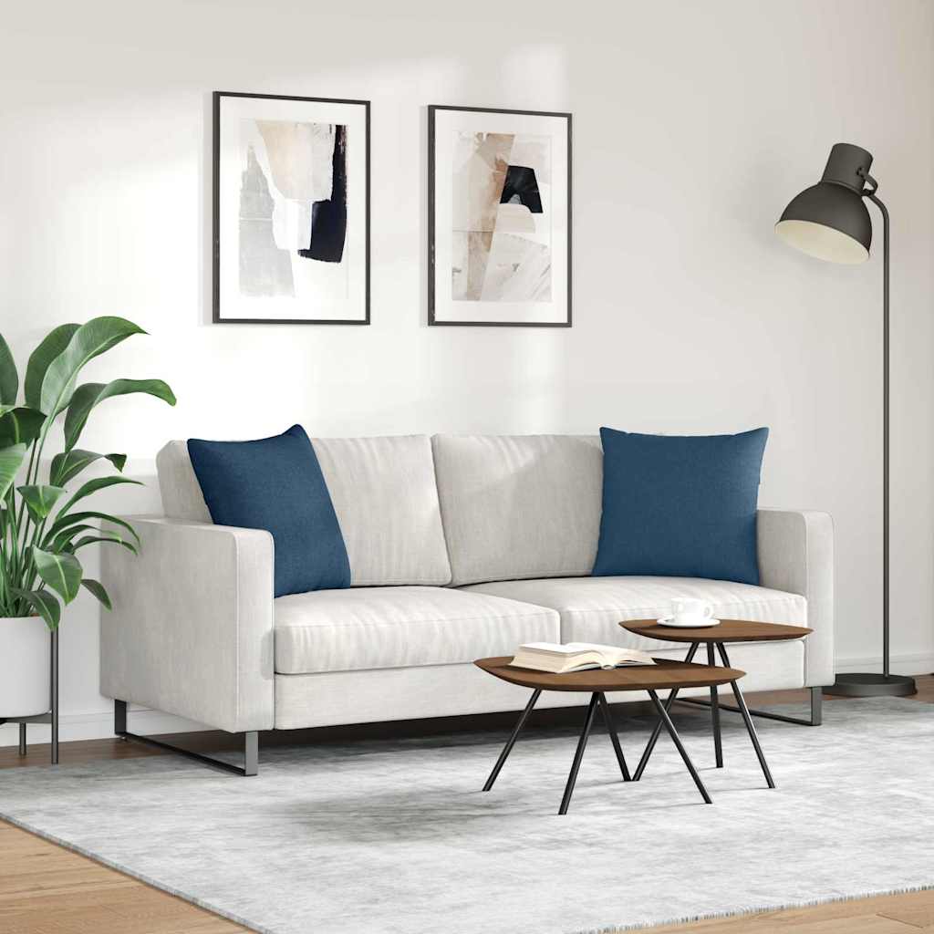 Cuscini da Divano 2 pcs Blu 50 x 50 cm Tessuto