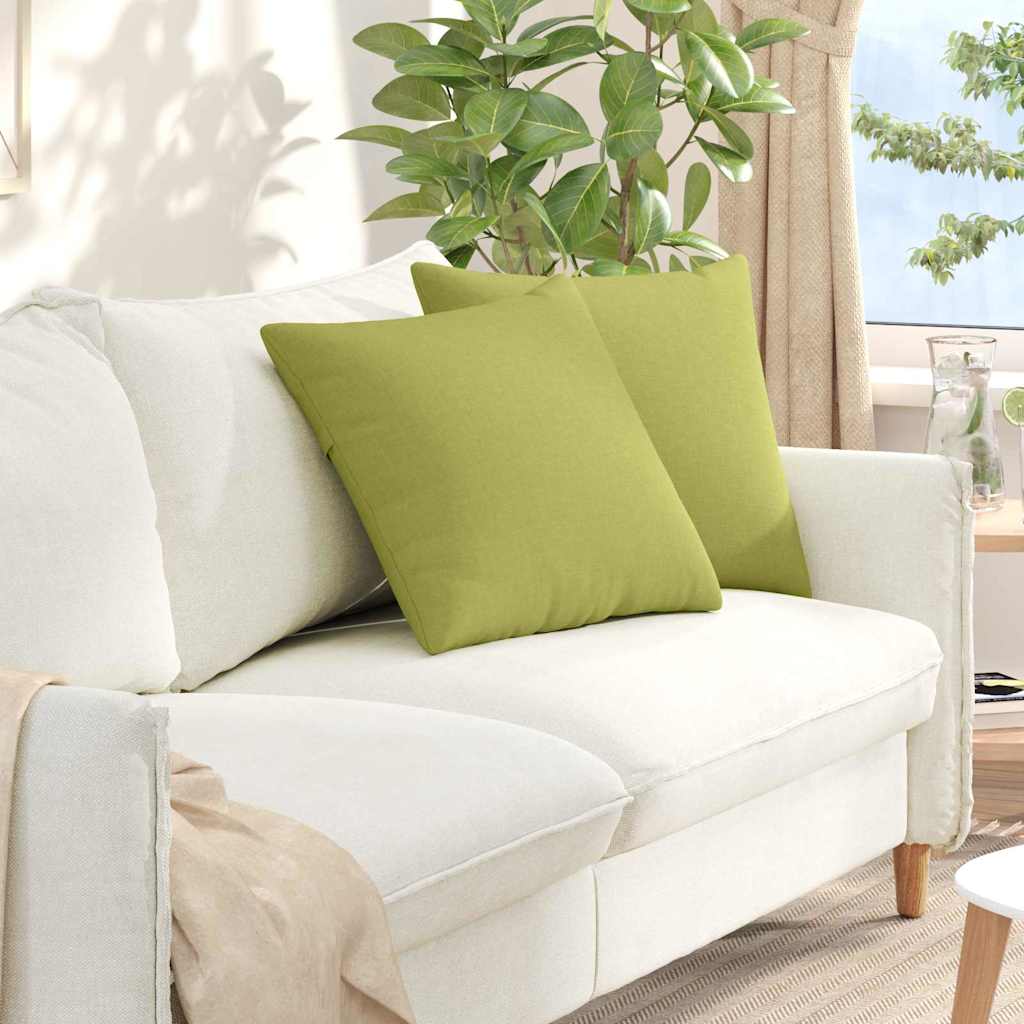 Cuscini da Divano 2 pcs Verde chiaro 50 x 50 cm Tessuto