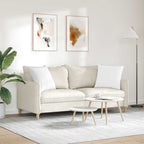 Cuscini da Divano 2 pcs Bianco 50 x 50 cm Tessuto