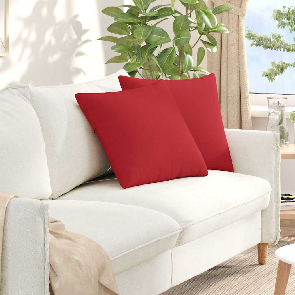Cuscini da Divano 2 pcs Rosso 50 x 50 cm Tessuto