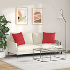 Cuscini da Divano 2 pcs Rosso 50 x 50 cm Tessuto
