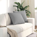 Cuscini da Divano 2 pcs Grigio Nuvola 50 x 50 cm Tessuto