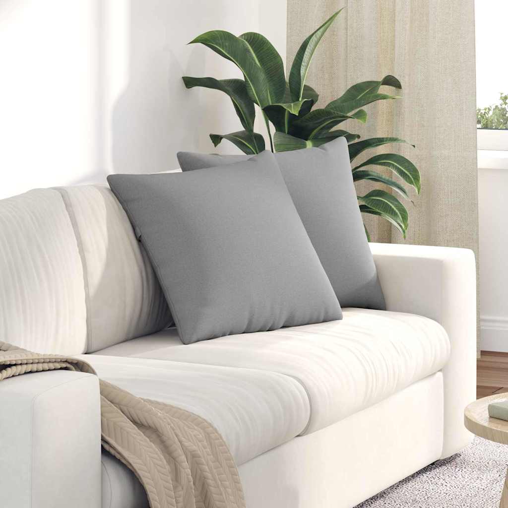 Cuscini da Divano 2 pcs Grigio Nuvola 50 x 50 cm Tessuto