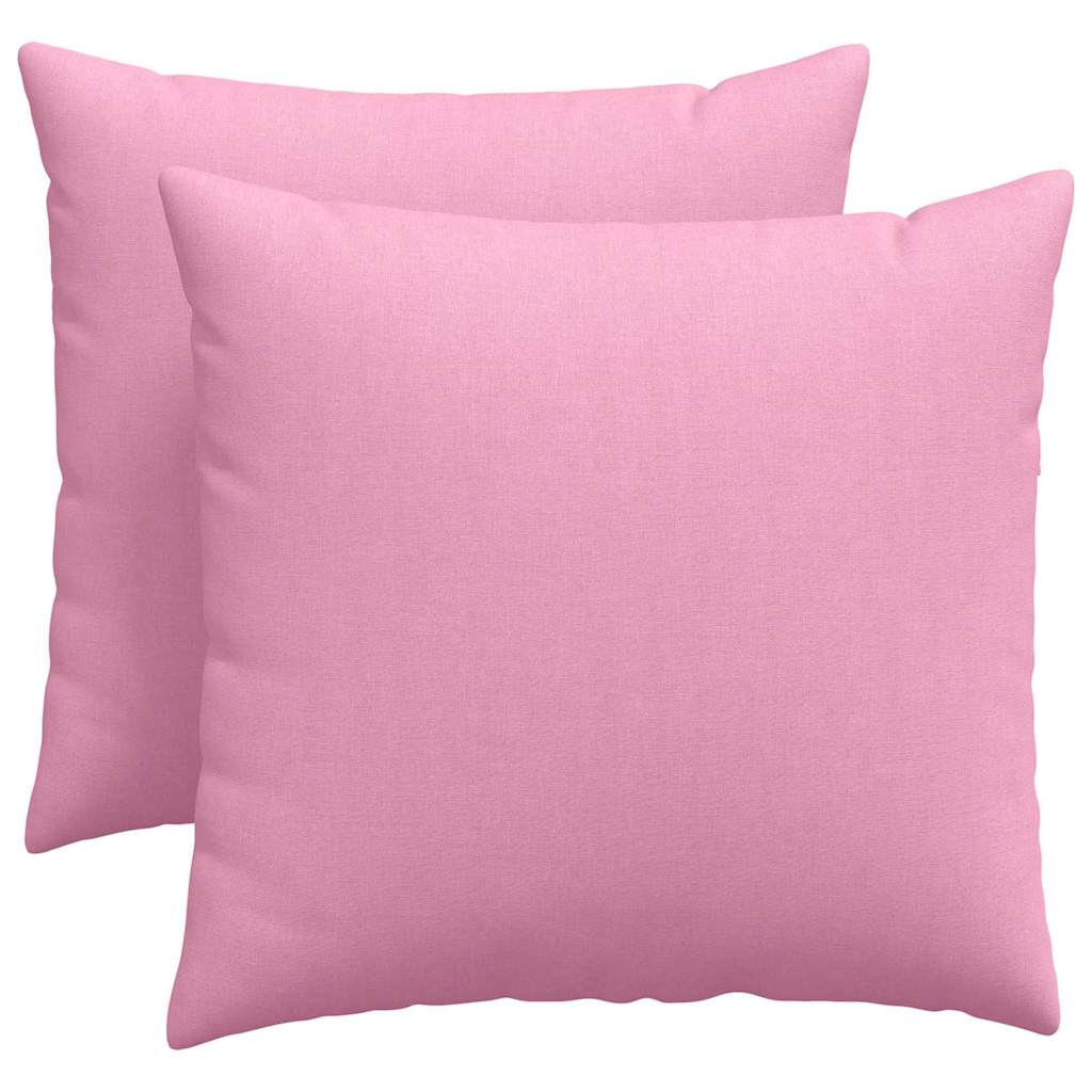 Cuscini da Divano 2 pcs Rosa 50 x 50 cm Tessuto