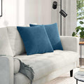 Cuscini da Divano 2 pcs Blu 50 x 50 cm Tessuto in Cords