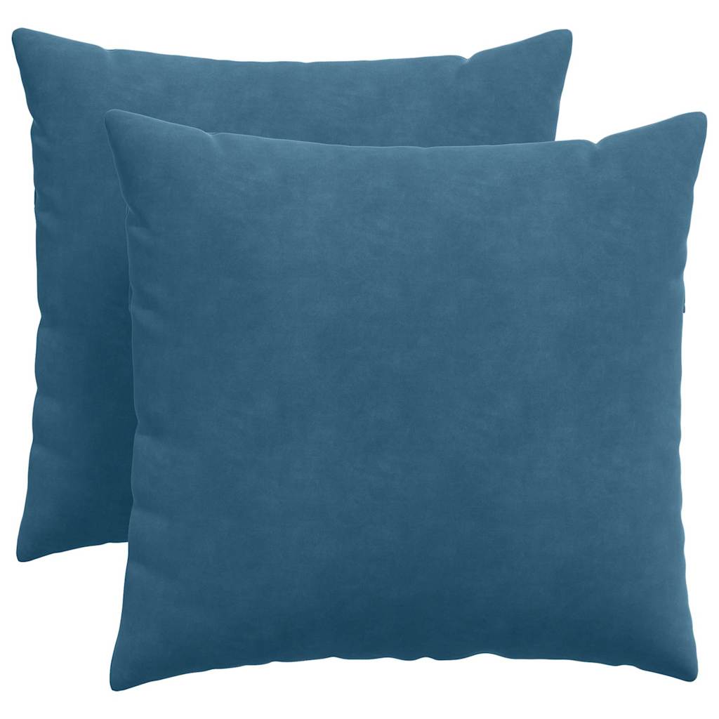 Cuscini da Divano 2 pcs Blu 50 x 50 cm Tessuto in Cords