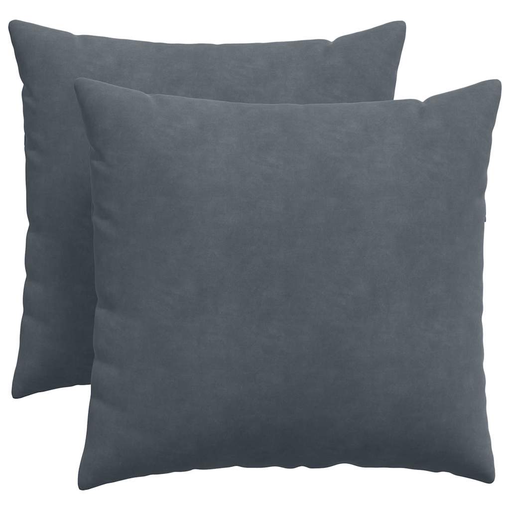 Cuscini da Divano 2 pcs Grigio scuro 50 x 50 cm