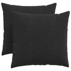 Cuscini da Divano 2 pcs Nero 50 x 50 cm Tessuto in Cords