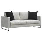 Cuscini da Divano 2 pcs Nero 50 x 50 cm Tessuto in Cords
