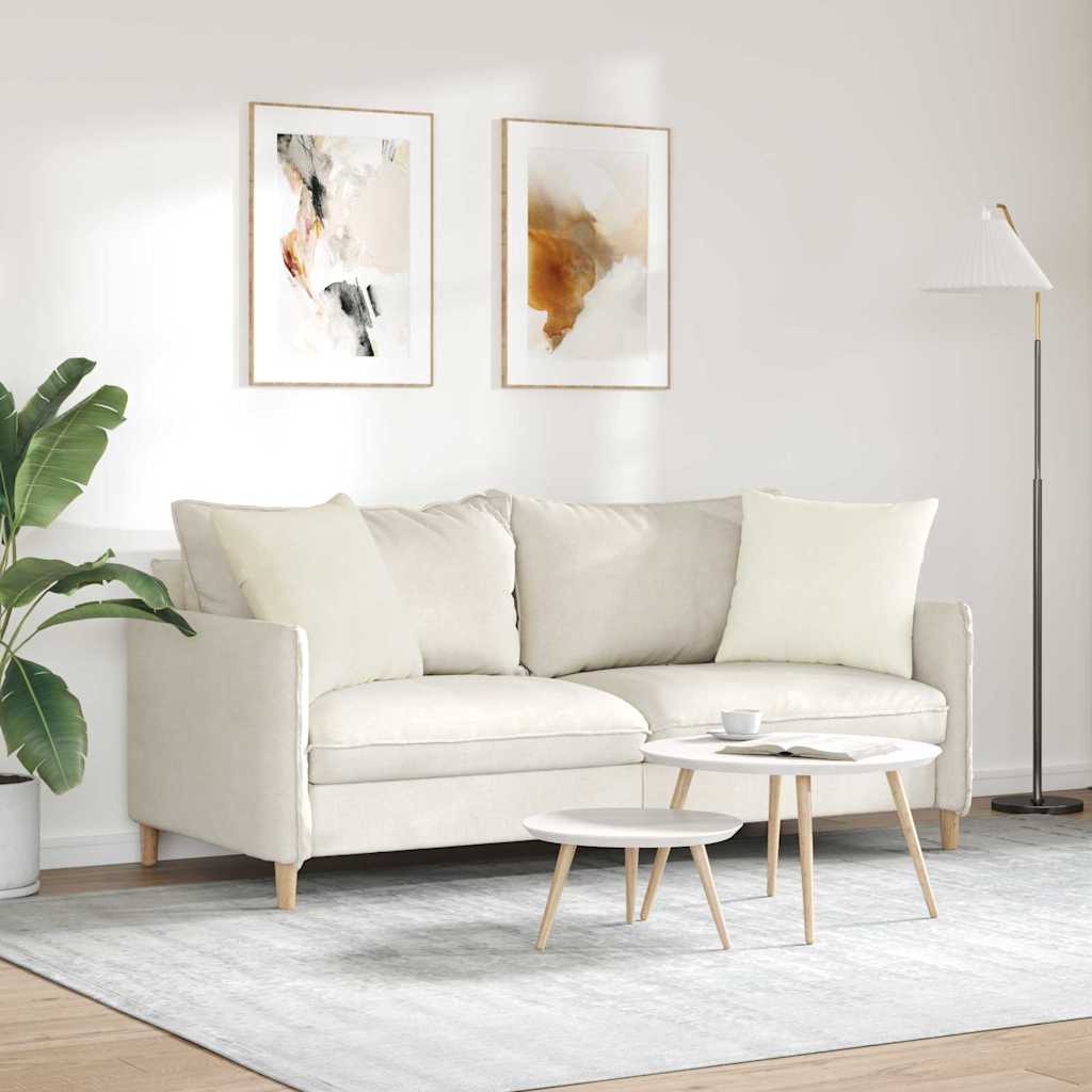 Cuscini da Divano 2 pcs Crema 50 x 50 cm Tessuto in Cords