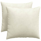 Cuscini da Divano 2 pcs Crema 50 x 50 cm Tessuto in Cords
