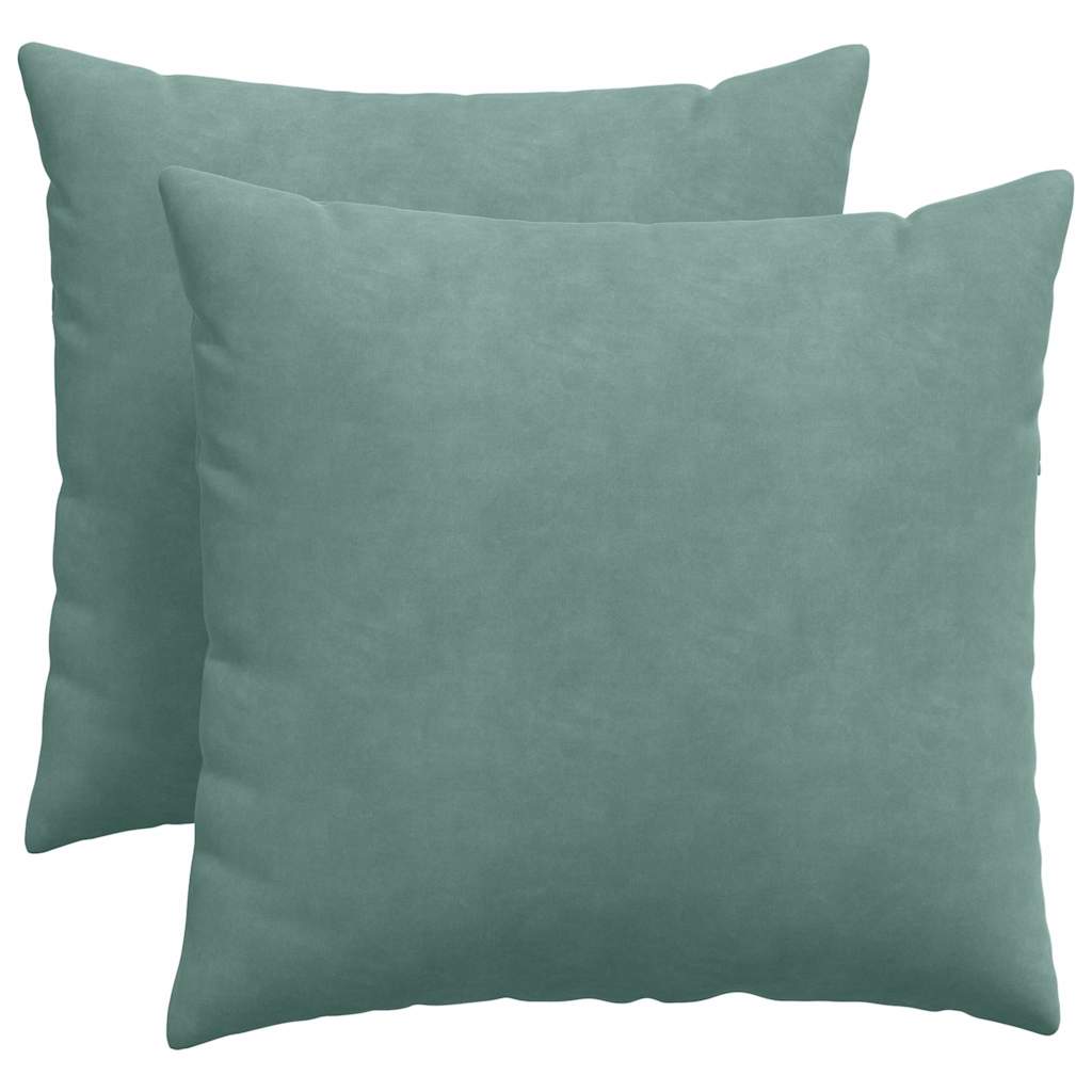 Cuscini da Divano 2 pcs Verde Mare 50 x 50 cm Tessuto in Cords