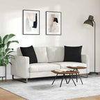 Cuscini da Divano 2 pcs Nero 50 x 50 cm Tessuto