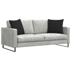 Cuscini da Divano 2 pcs Nero 50 x 50 cm Tessuto