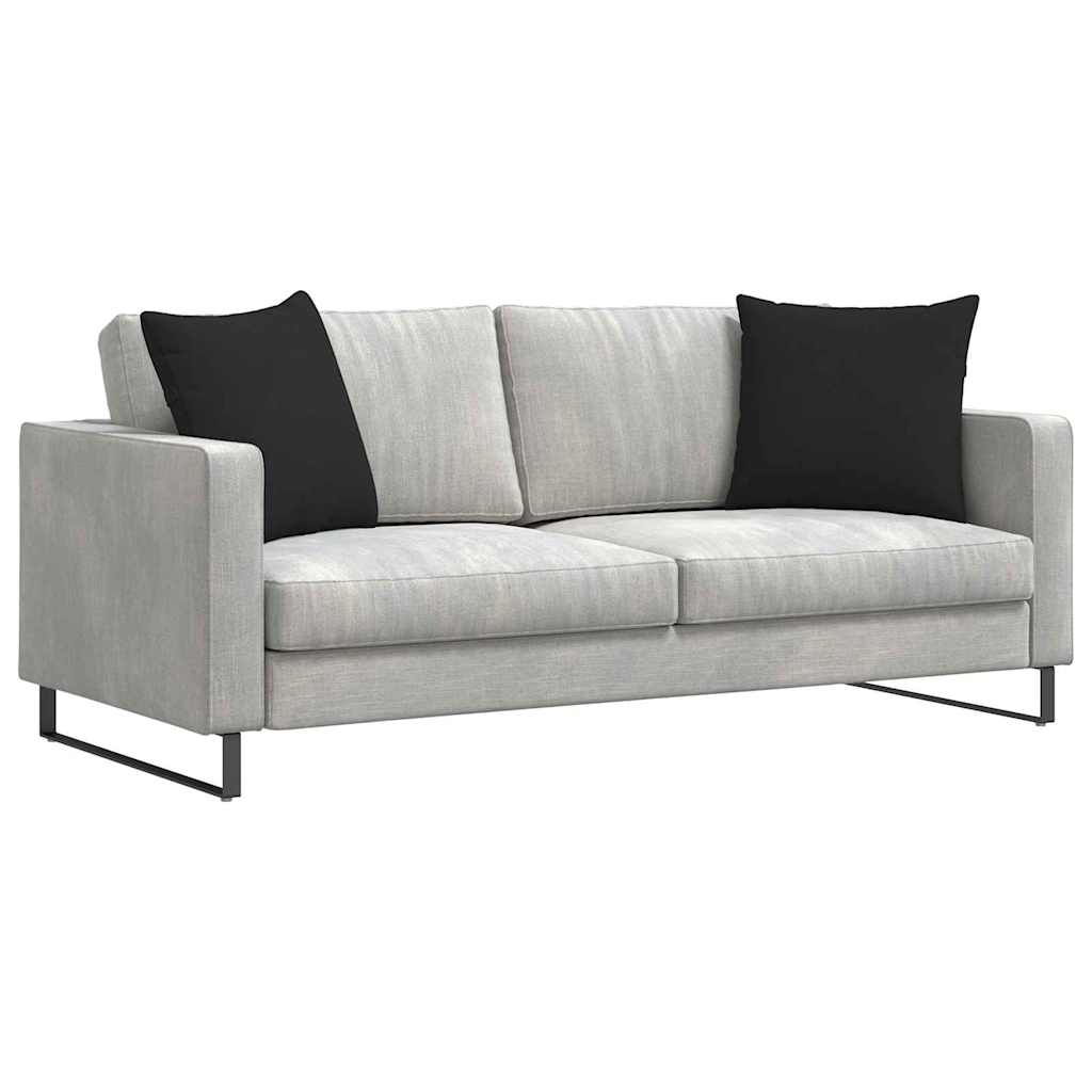 Cuscini da Divano 2 pcs Nero 50 x 50 cm Tessuto
