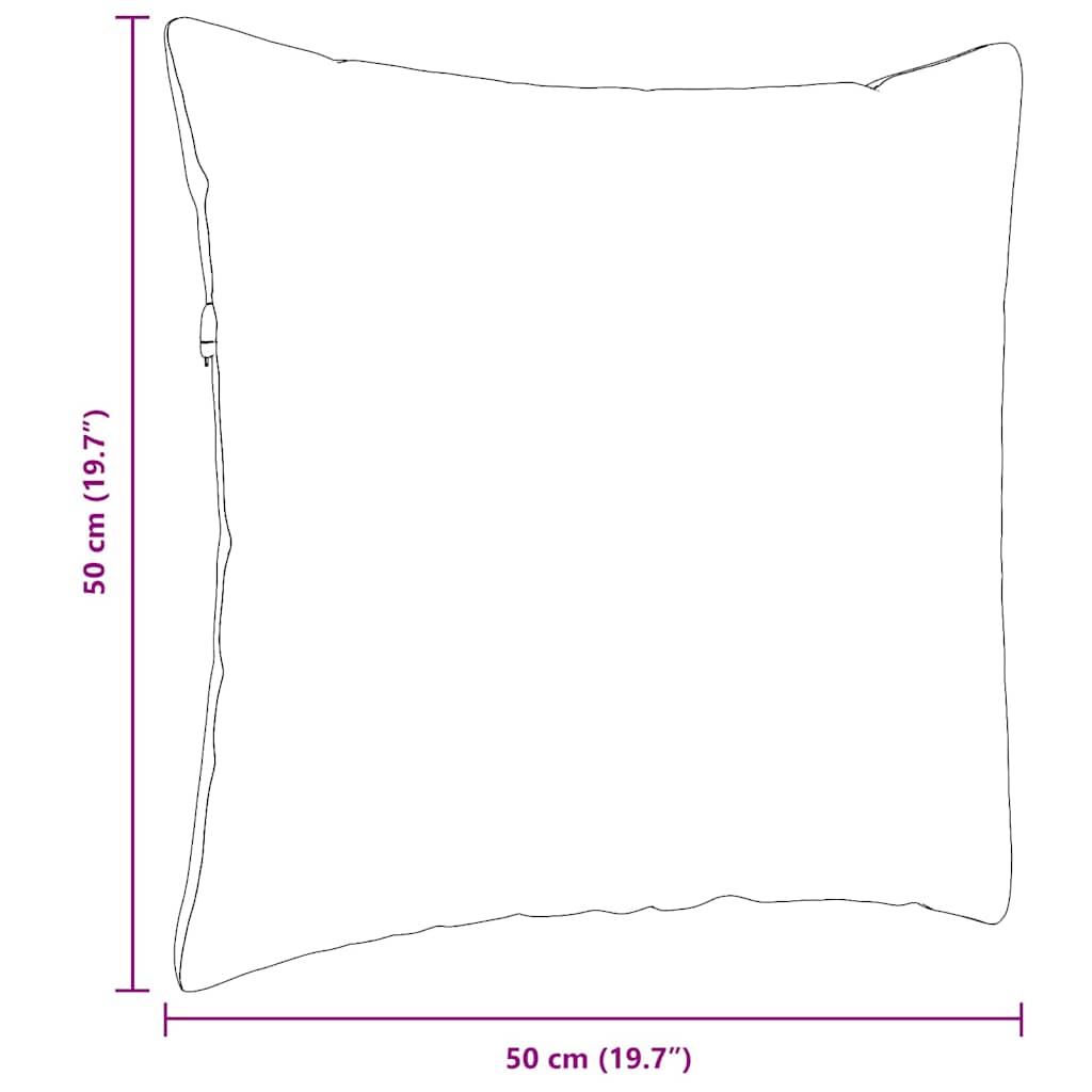 Cuscini da Divano 2 pcs Nero 50 x 50 cm Tessuto