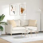 Cuscini da Divano 2 pcs Crema 50 x 50 cm Tessuto