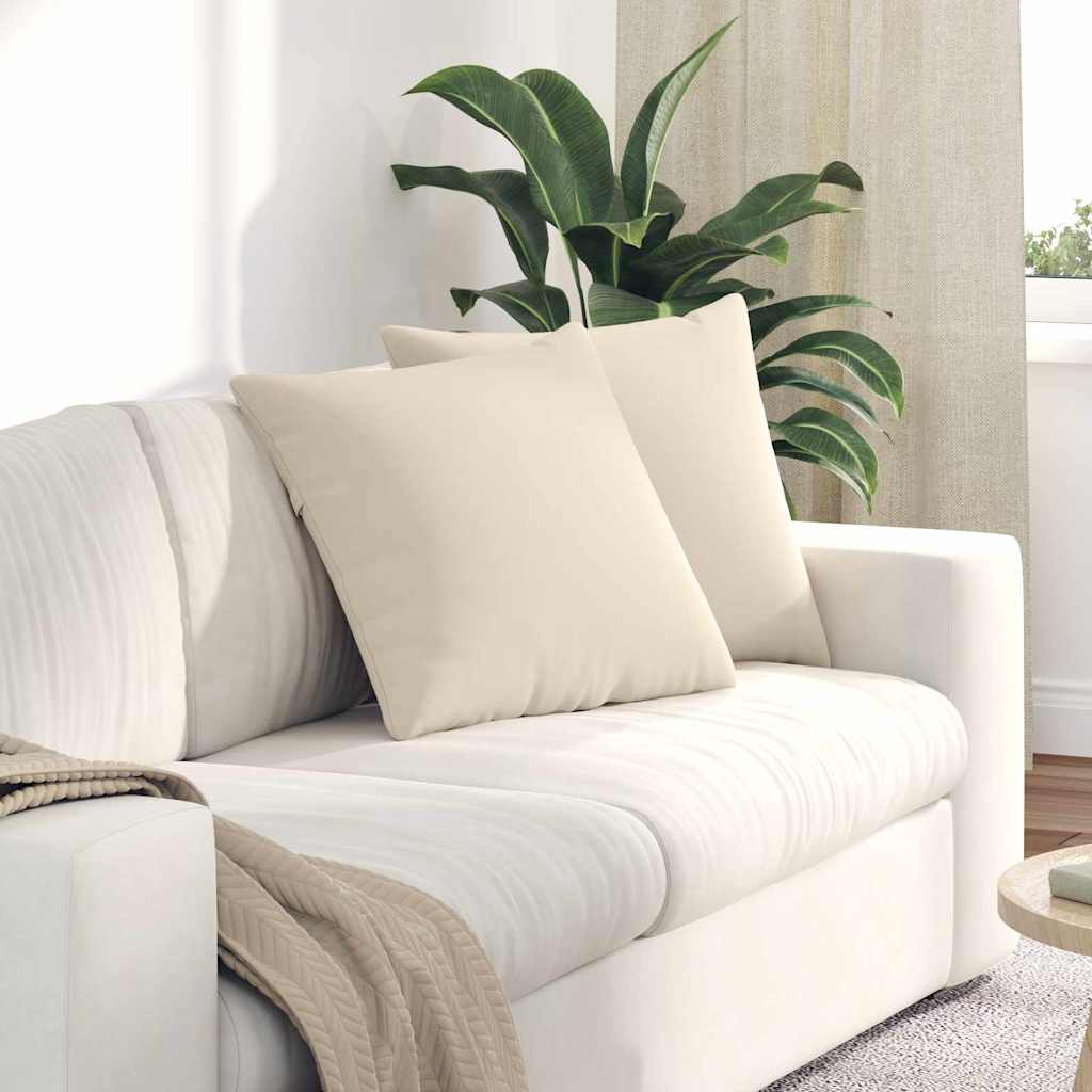 Cuscini da Divano 2 pcs Beige 50 x 50 cm Tessuto
