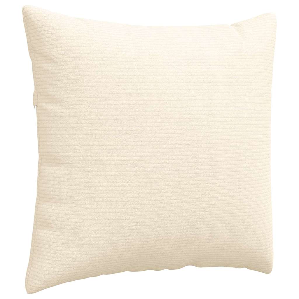 Cuscini da Divano 2 pcs Crema 50 x 50 cm Tessuto in Cords