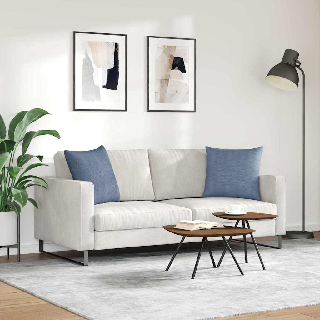 Cuscini da Divano 2 pcs Blu 50 x 50 cm Tessuto in Cords