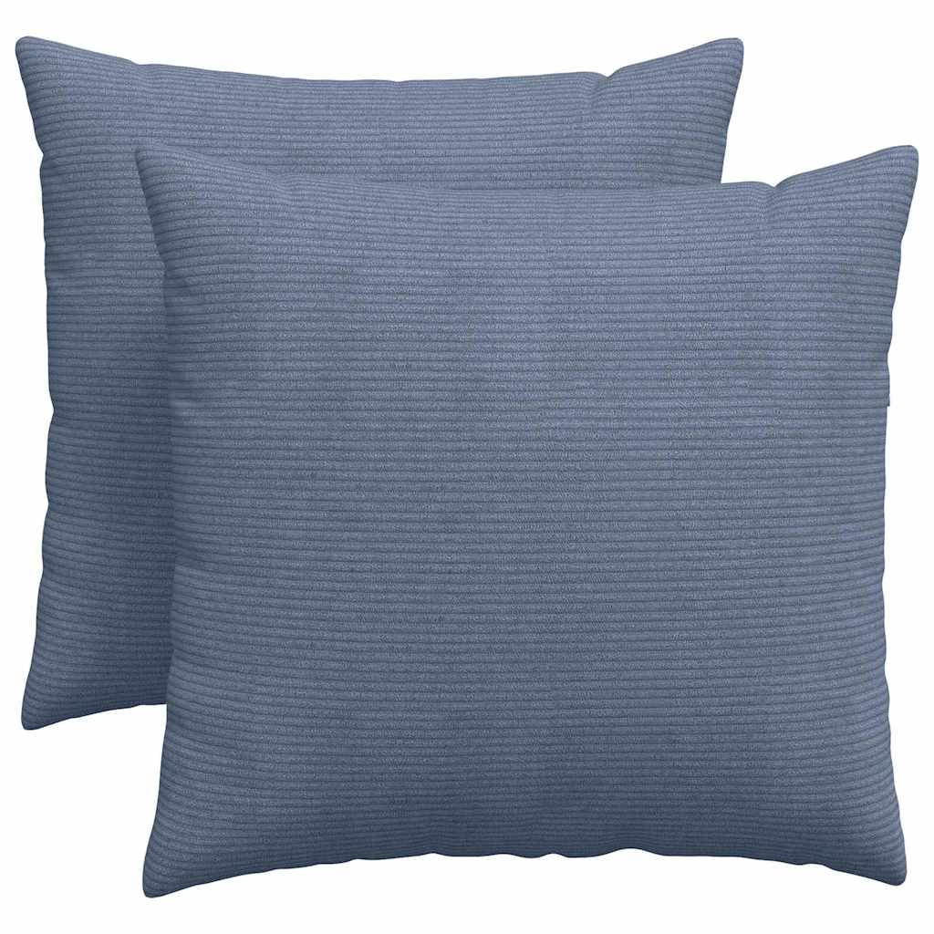 Cuscini da Divano 2 pcs Blu 50 x 50 cm Tessuto in Cords