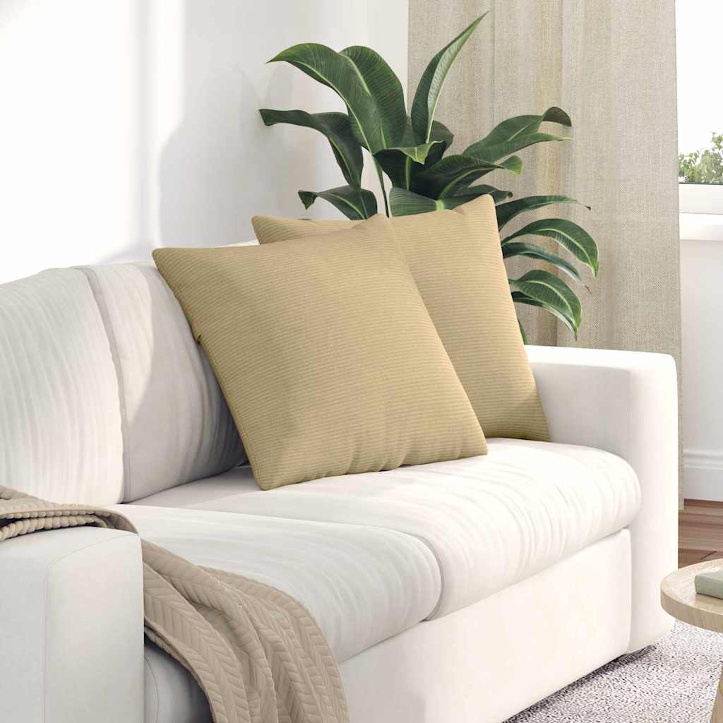 Cuscini da Divano 2 pcs Grigio Verde 50 x 50 cm