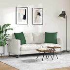 Cuscini da Divano 2 pcs Verde Scuro 50 x 50 cm Tessuto in Cords