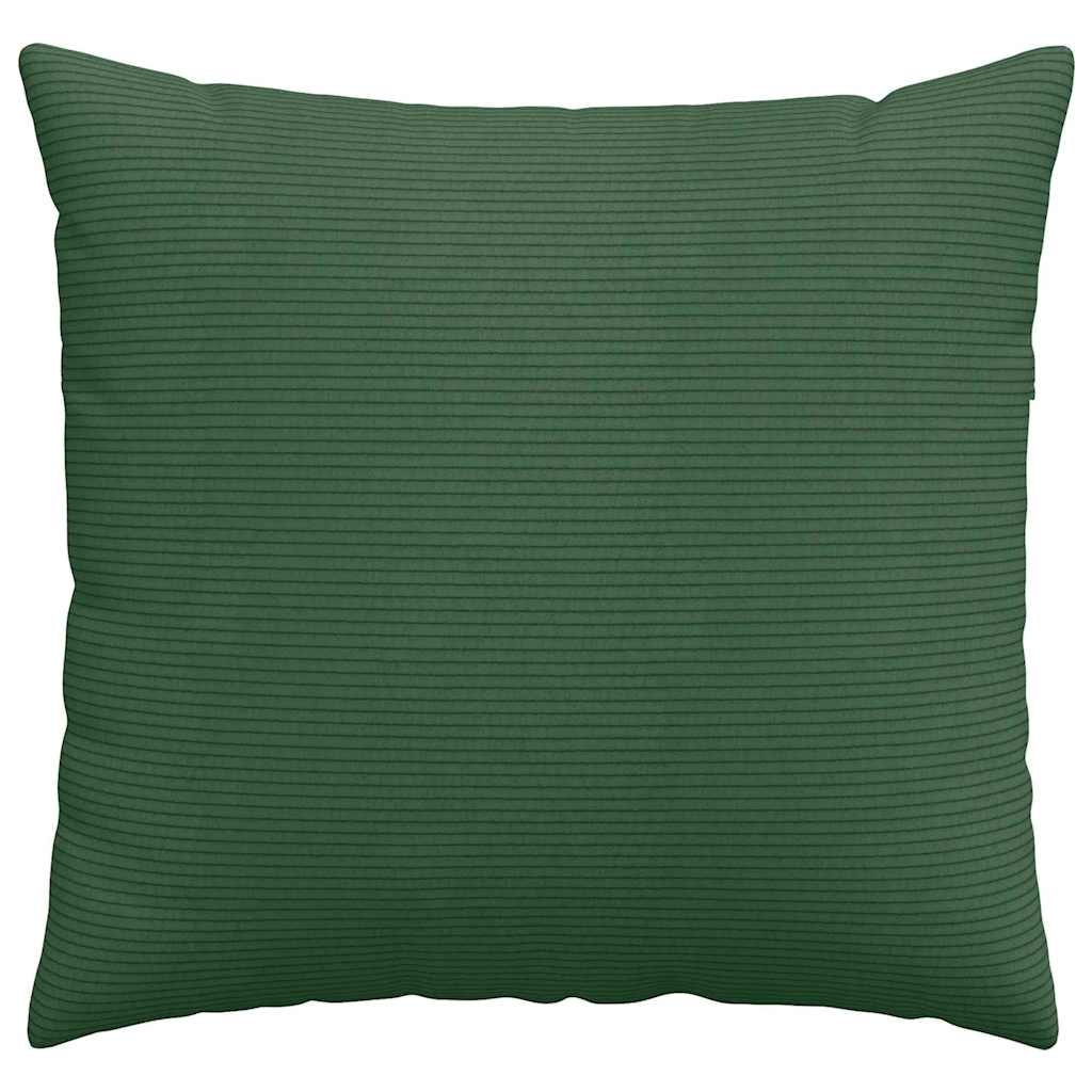 Cuscini da Divano 2 pcs Verde Scuro 50 x 50 cm Tessuto in Cords