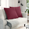Cuscini da Divano 2 pcs Rosso Vino 60 x 60 cm Tessuto