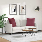 Cuscini da Divano 2 pcs Rosso Vino 60 x 60 cm Tessuto