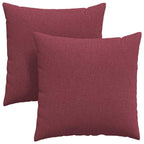 Cuscini da Divano 2 pcs Rosso Vino 60 x 60 cm Tessuto