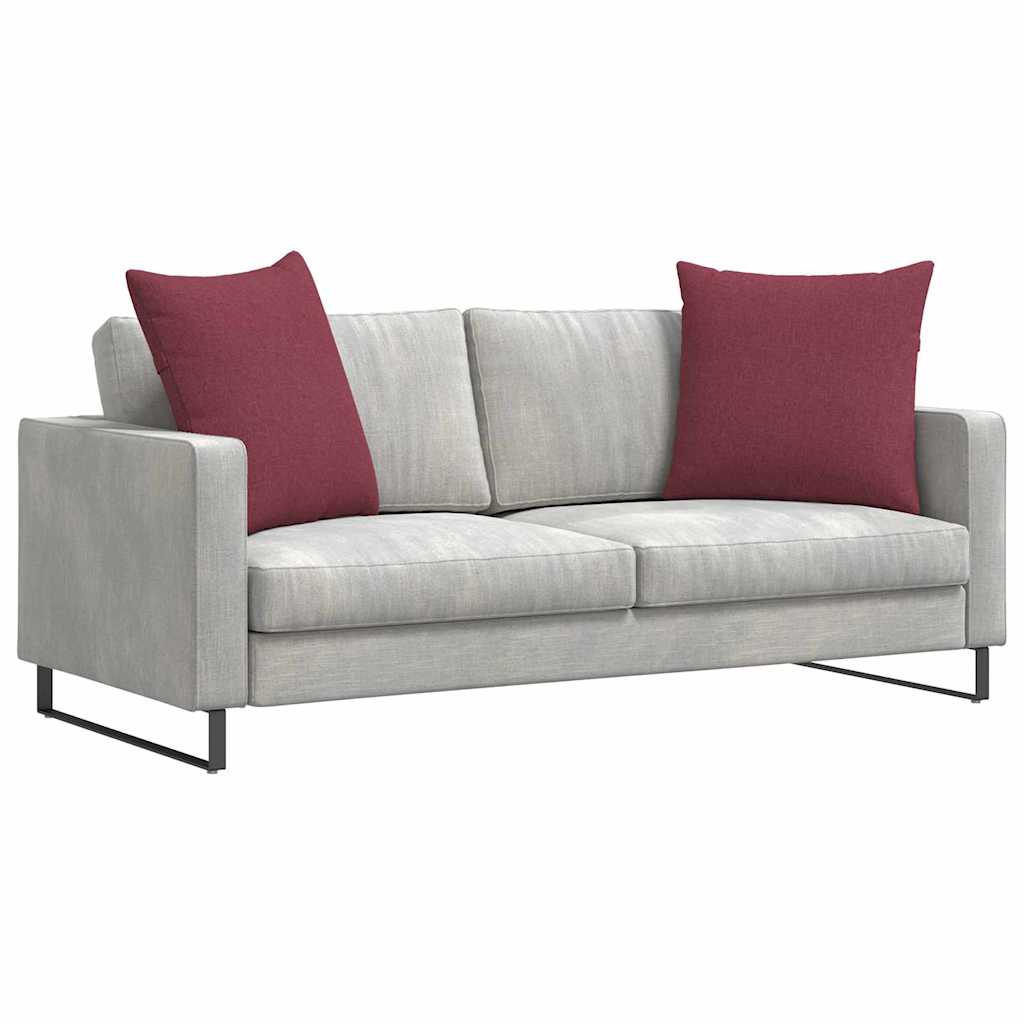 Cuscini da Divano 2 pcs Rosso Vino 60 x 60 cm Tessuto