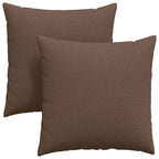 Cuscini da Divano 2 pcs Marrone 60 x 60 cm Tessuto